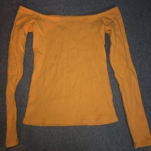 Long sleeve off the shoulder shirt